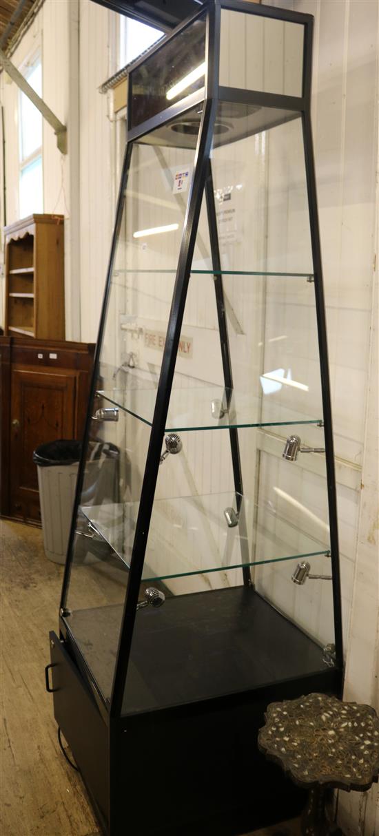 Glass display cabinet